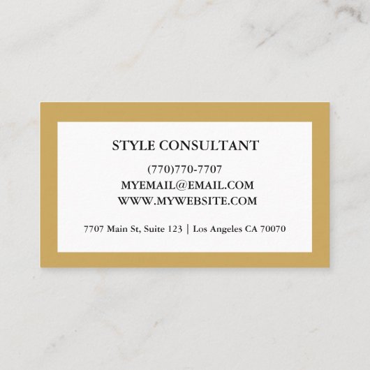 Modern Professional Minimalist Executive Generic 名刺 (裏面)