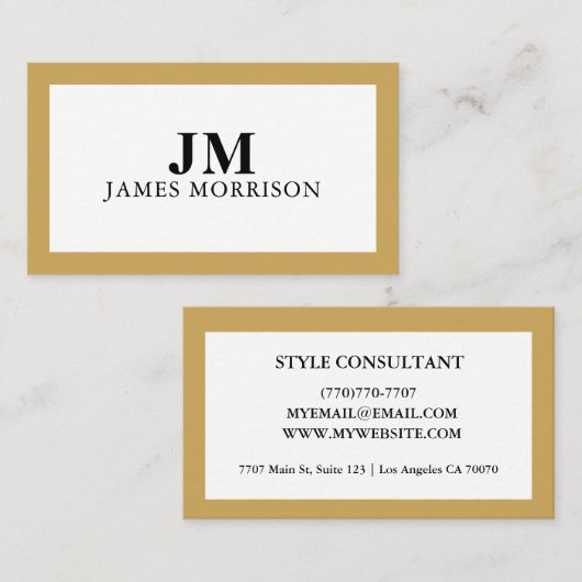 Modern Professional Minimalist Executive Generic 名刺 (正面/裏面)