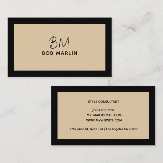 Modern Professional Minimalist Executive Generic 名刺 (正面/裏面)