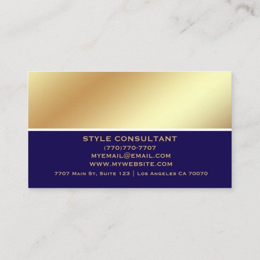 Modern Professional Minimalist Executive Generic B 名刺 (裏面)