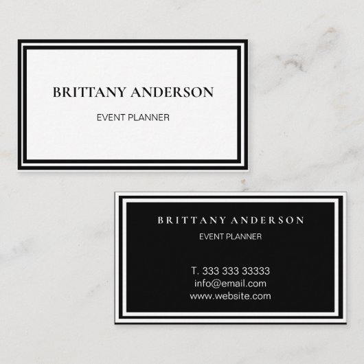 Modern Professional Minimalist Luxury 名刺 (正面/裏面)