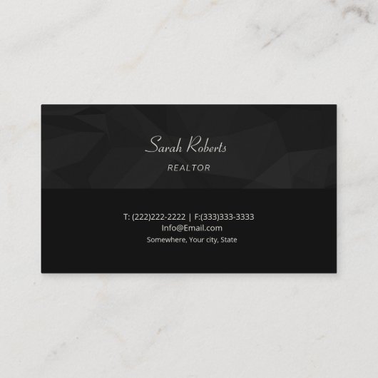 Modern Professional Minimalist Real Estate 名刺 (裏面)