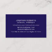 Modern Professional Minimalist Sleek Business Card 名刺 (裏面)