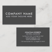 Modern Professional Minimalist Sleek Business Card 名刺 (正面/裏面)
