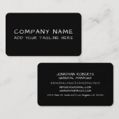 Modern Professional Minimalist Sleek Business Card 名刺 (正面/裏面)