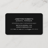Modern Professional Minimalist Sleek Business Card 名刺 (裏面)
