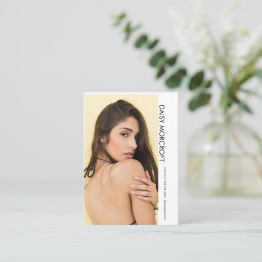 Modern Professional Model Actor Photo comp Card 名刺 (スタンド正面)