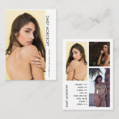 Modern Professional Model Actor Photo comp Card 名刺 (正面/裏面)