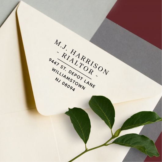 Modern Professional Name Job Return Address セルフインキングスタンプ