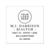 Modern Professional Name Logo Return Address セルフインキングスタンプ (デザイン)