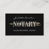 Modern professional notary public Business Card 名刺 (正面)