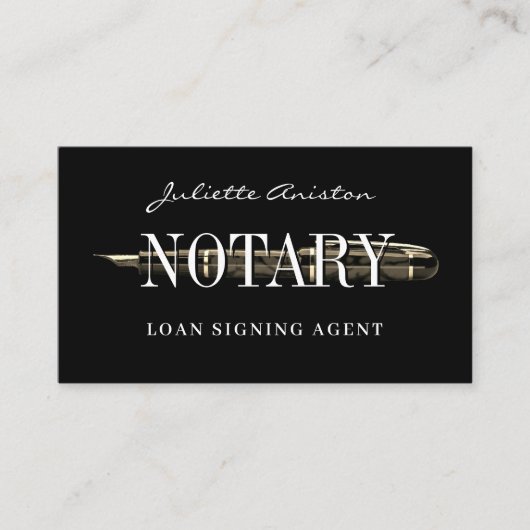 Modern professional notary public Business Card 名刺 (正面)