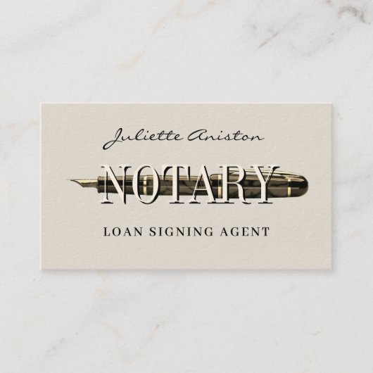 Modern professional notary public Business Card 名刺 (正面)