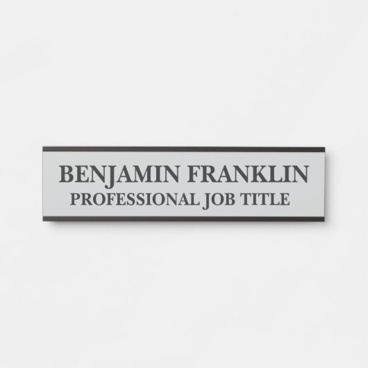 Modern Professional Office Door Sign サインプレート (正面)