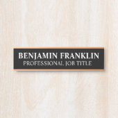 Modern Professional Office Door Sign サインプレート (正面)