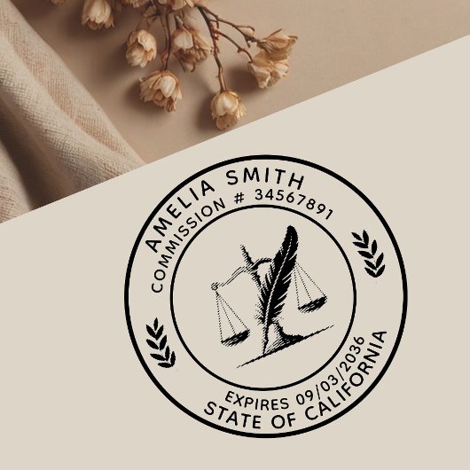 Modern Professional Office Notary Public セルフインキングスタンプ