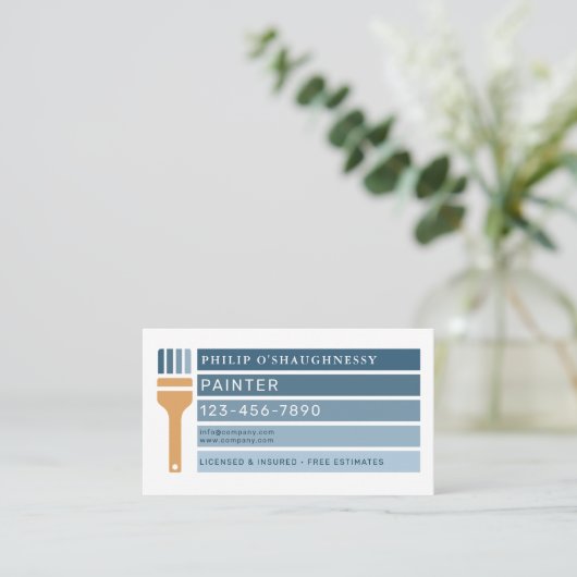 Modern Professional Painting Service QR Code  名刺 (スタンド正面)