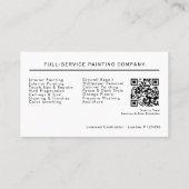 Modern Professional Painting Service QR Code  名刺 (裏面)