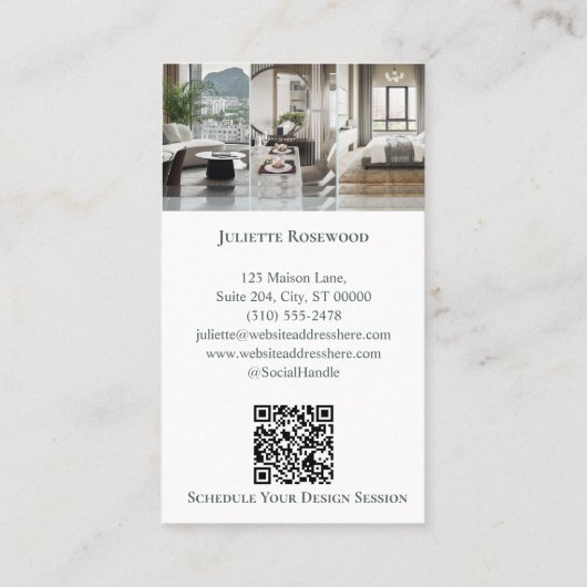 Modern Professional Photo Arch Photo Galley Logo 名刺 (裏面)