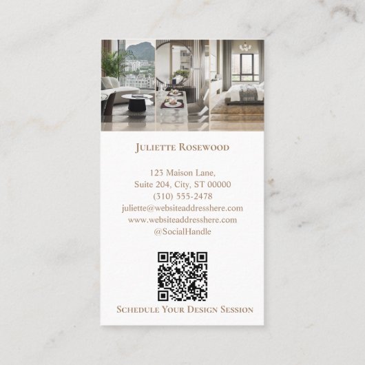 Modern Professional Photo Arch Photo Galley Logo 名刺 (裏面)