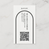 Modern Professional Photo | Minimalist Arch QR Cod 名刺 (裏面)