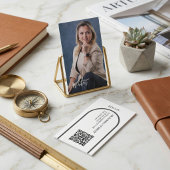 Modern Professional Photo | Minimalist Arch QR Cod 名刺