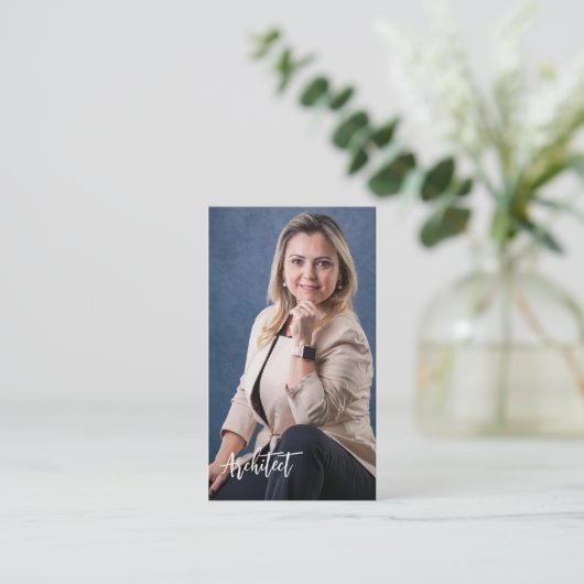 Modern Professional Photo | Minimalist Arch QR Cod 名刺 (スタンド正面)