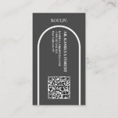 Modern Professional Photo | Minimalist Arch QR Cod 名刺 (裏面)