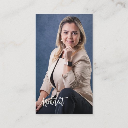 Modern Professional Photo | Minimalist Arch QR Cod 名刺 (正面)