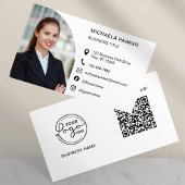 Modern Professional Photo QR Code Social Media 名刺