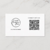 Modern Professional Photo QR Code Social Media 名刺 (裏面)