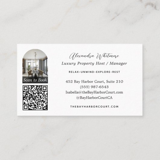 Modern Professional Photo Rental Property Logo 名刺 (裏面)