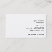 Modern Professional  Photographer Photo Card 名刺 (裏面)