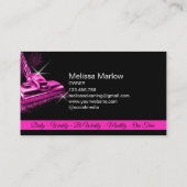 Modern Professional Pink House Cleaning Service 名刺 (裏面)