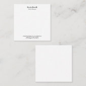 Modern Professional Plain Black & White Classical ノートカード (正面/裏面)