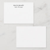 Modern Professional Plain Black & White Classical ノートカード (正面/裏面)