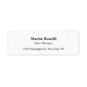 Modern Professional Plain Black & White Classical ラベル (正面)