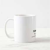 Modern Professional Plain Black & White Name Title コーヒーマグカップ (左)