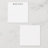 Modern Professional Plain Black & White Serif Font ノートカード (正面/裏面)