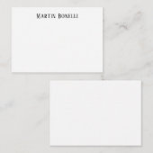 Modern Professional Plain Black & White Serif Font ノートカード (正面/裏面)