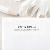 Modern Professional Plain Black & White Serif Font ラベル (インサイチュ)