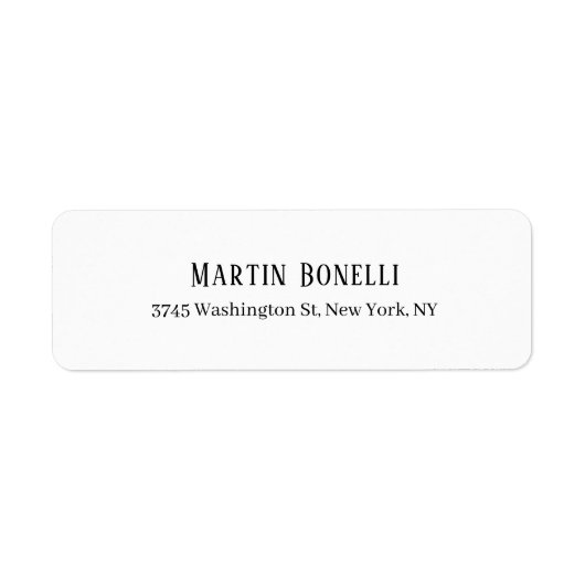 Modern Professional Plain Black & White Serif Font ラベル (正面)