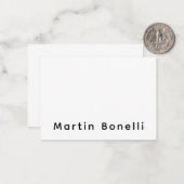 Modern Professional PlainCustom Own Name ノートカード (正面/裏面インサイチュ)