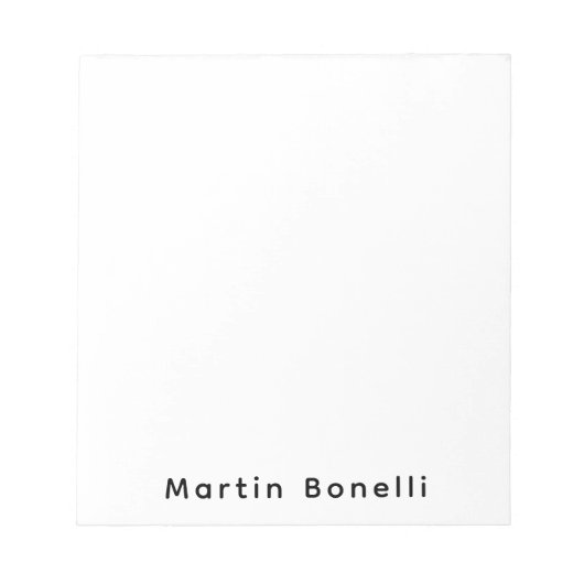 Modern Professional PlainCustom Own Name ノートパッド (正面)