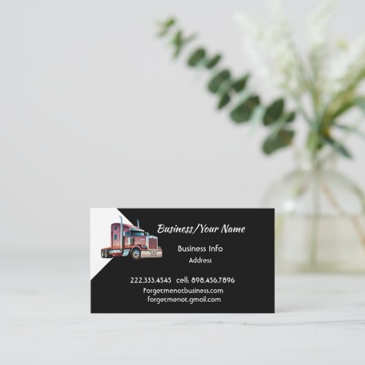 Modern Professional Semi Truck Transport 名刺 (スタンド正面)