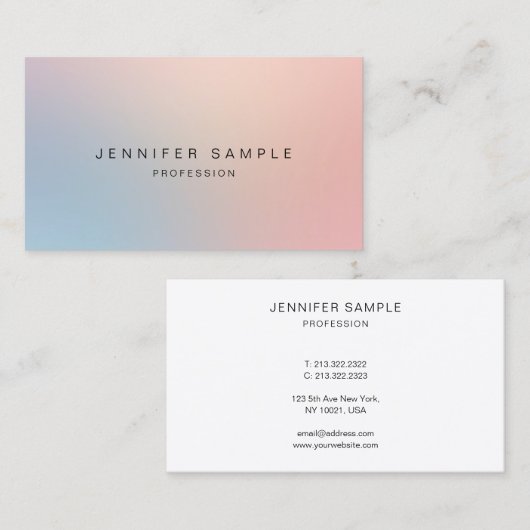 Modern Professional Simple Create Your Own 名刺 (正面/裏面)