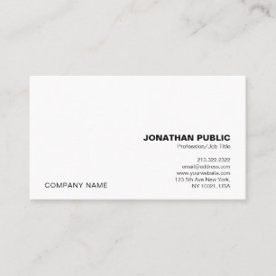 Modern Professional Simple Elegant White Company 名刺