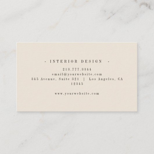 Modern Professional Simple Monogram  名刺 (裏面)