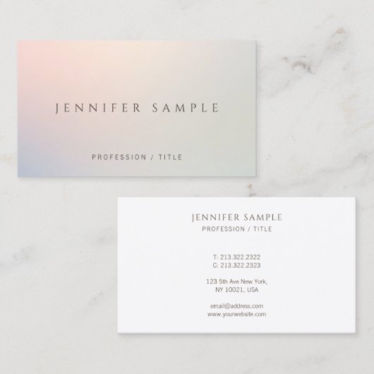 Modern Professional Simple Template Elegant 名刺 (正面/裏面)