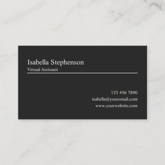 Modern Professional Virtual Assistant Consultant  名刺 (正面)